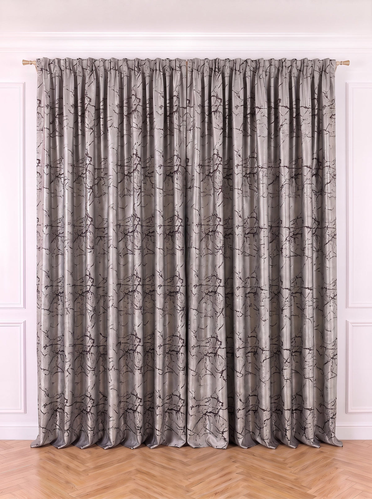 Draperie Blackout gri cu model Perdele de Poveste