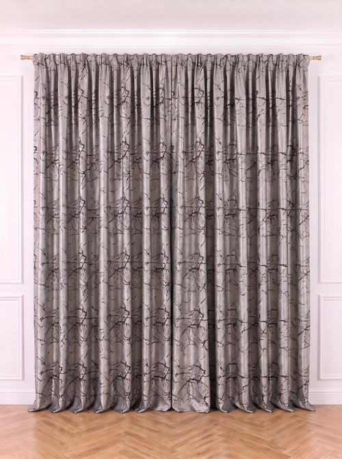 Draperie Blackout gri cu model Perdele de Poveste