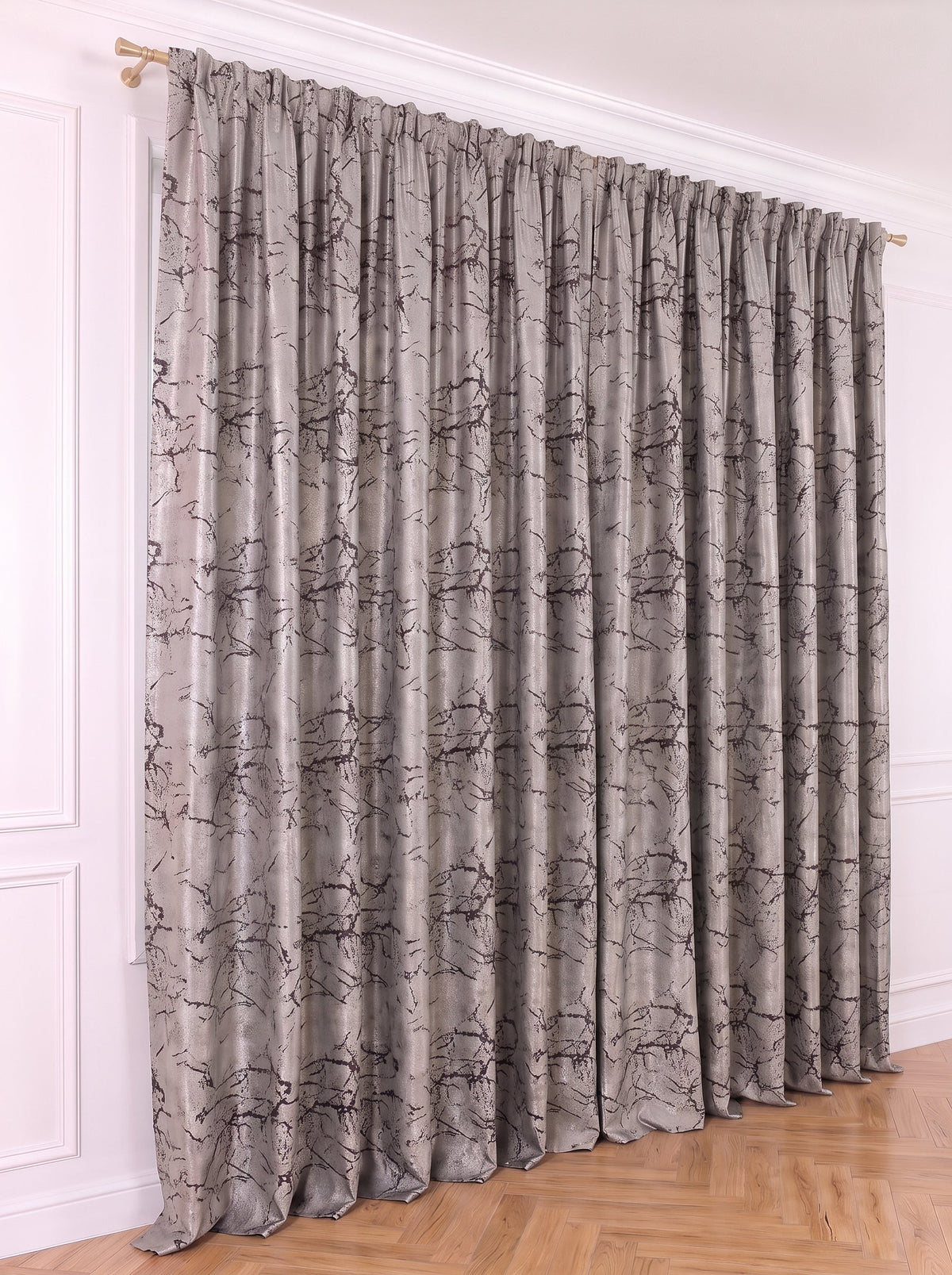 Draperie Blackout gri cu model Perdele de Poveste