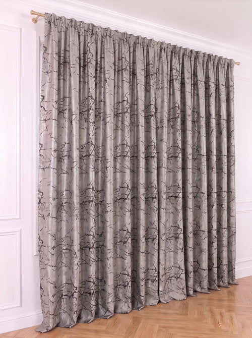 Draperie Blackout gri cu model Perdele de Poveste