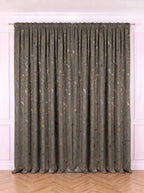 Draperie Blackout Gri Taupe cu Nuante Argintii / Aurii Perdele de Poveste