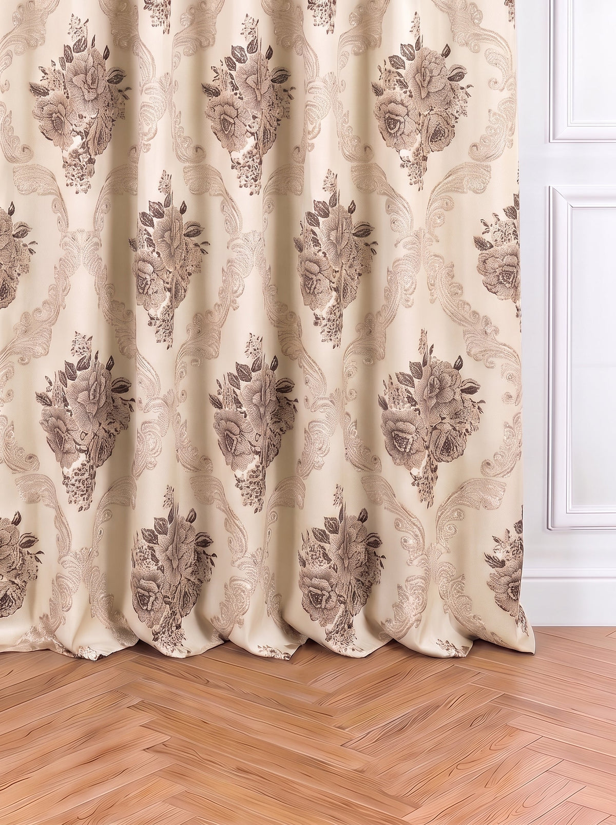 Draperie Blackout model Baroc crem Perdele de Poveste