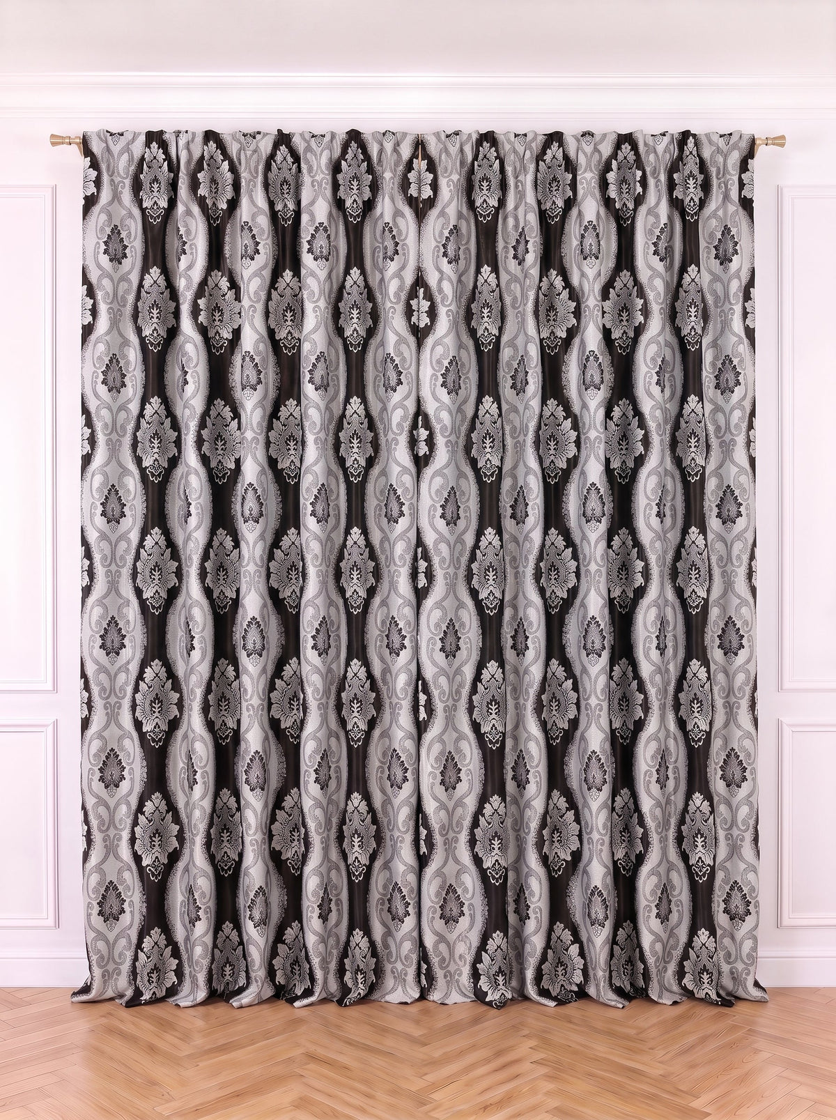 Draperie Blackout Royal clepsidra gri negru Perdele de Poveste