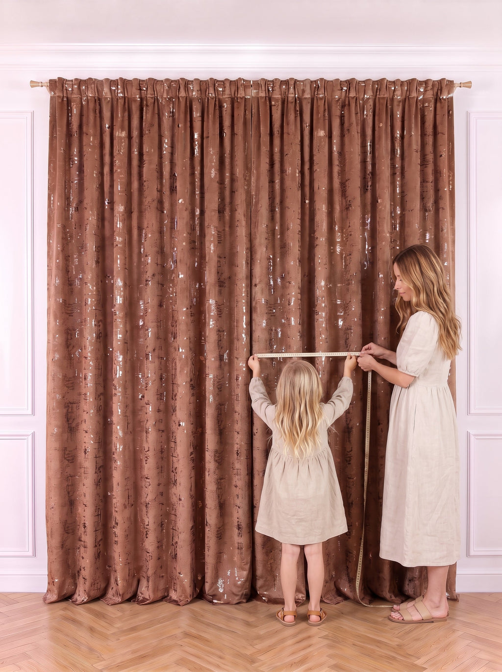 Draperie Catifea Insertii Cupru Perdele de Poveste
