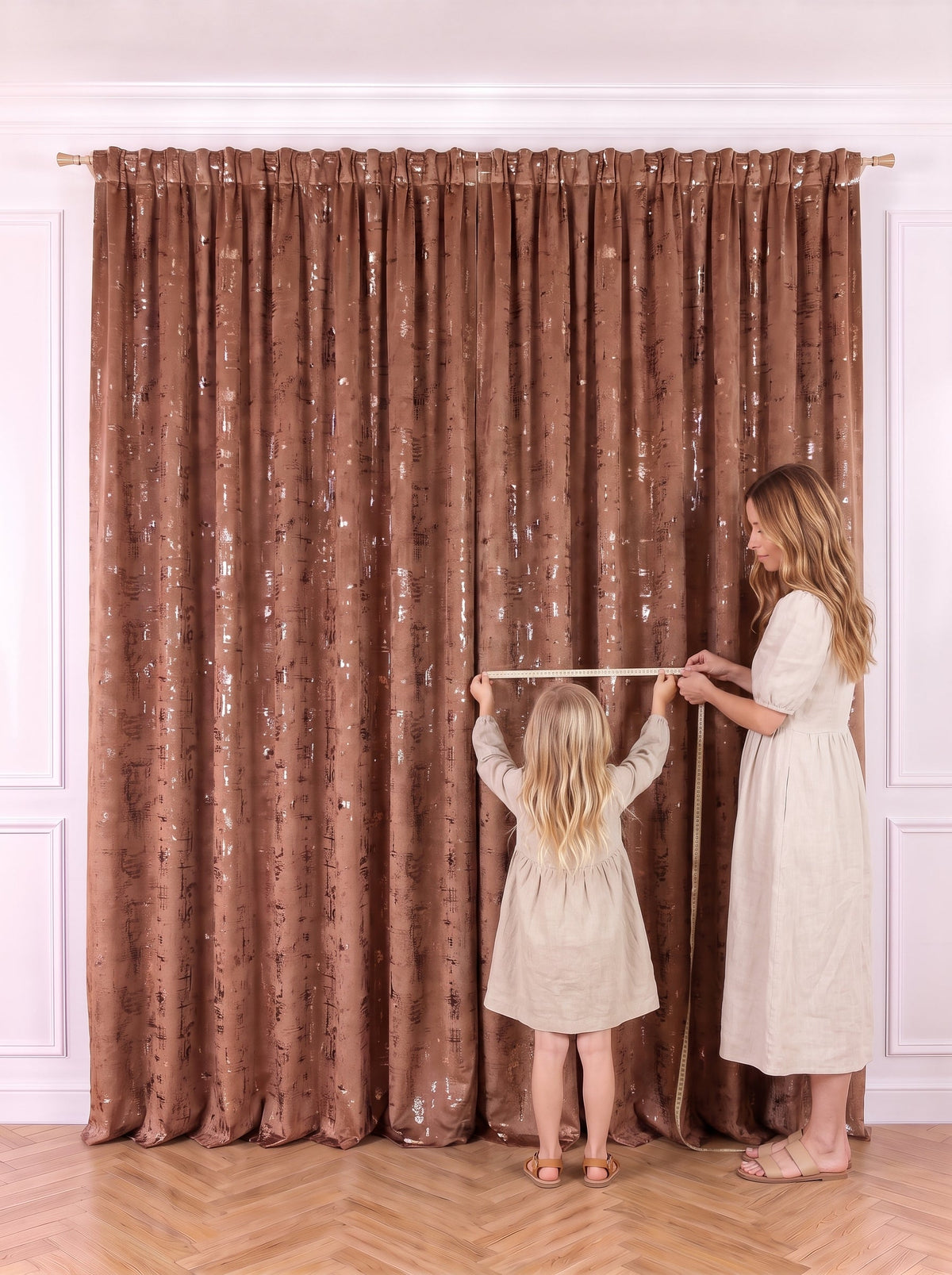 Draperie Catifea Insertii Cupru Perdele de Poveste