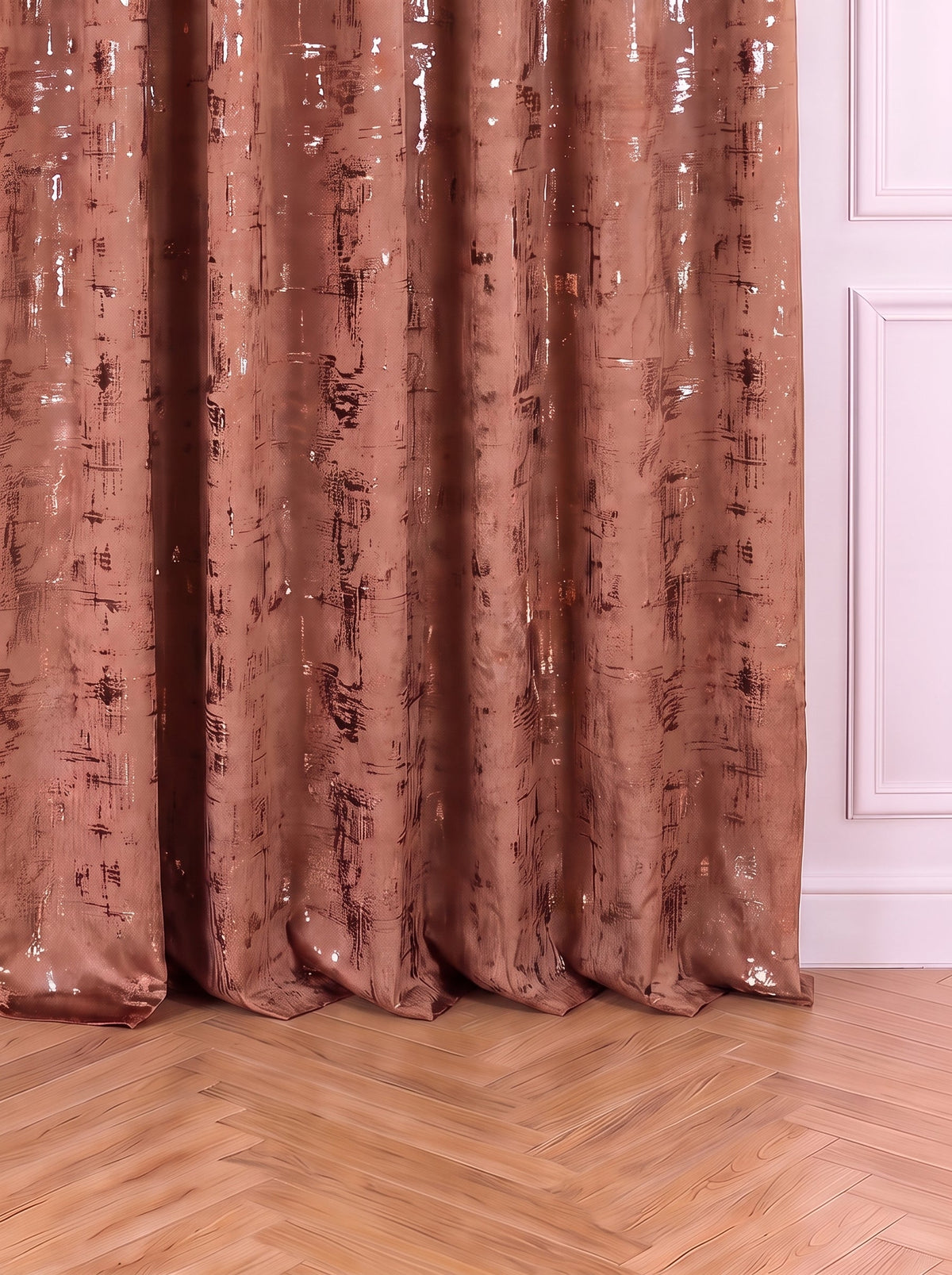 Draperie Catifea Insertii Cupru Perdele de Poveste