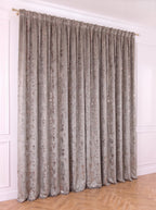 Draperie Catifea Insertii Gri Argintiu Perdele de Poveste