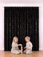 Draperie Catifea Insertii Negru Perdele de Poveste