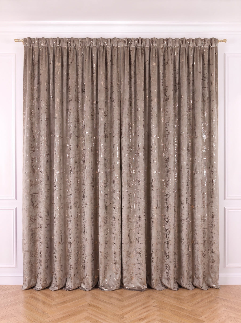 Draperie Catifea Insertii Taupe Perdele de Poveste