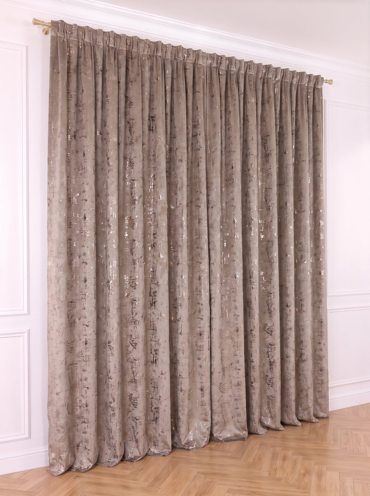 Draperie Catifea Insertii Taupe Perdele de Poveste