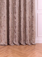 Draperie Catifea Insertii Taupe Perdele de Poveste