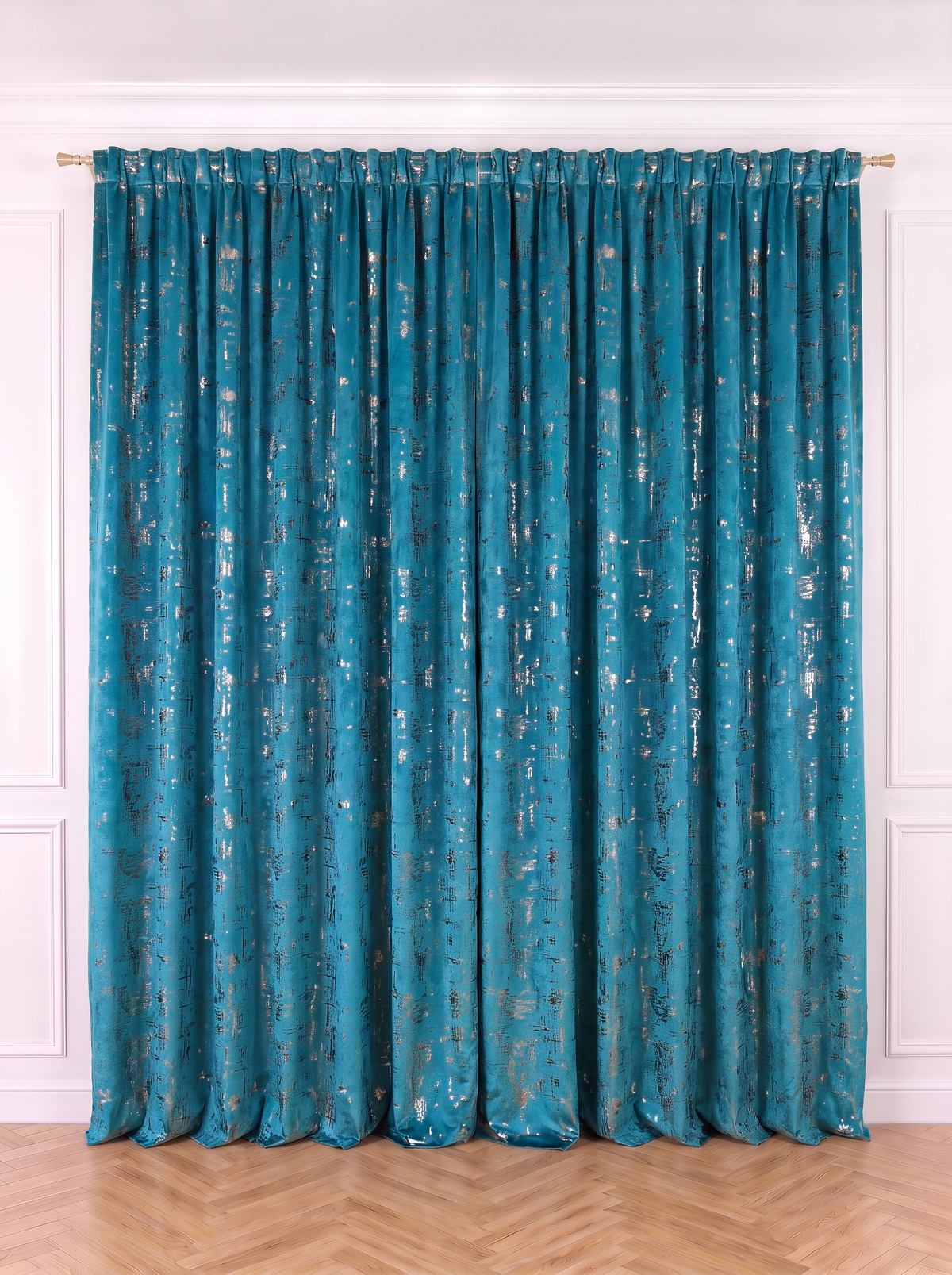 Draperie Catifea Insertii Turcoaz Perdele de Poveste