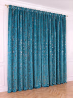 Draperie Catifea Insertii Turcoaz Perdele de Poveste