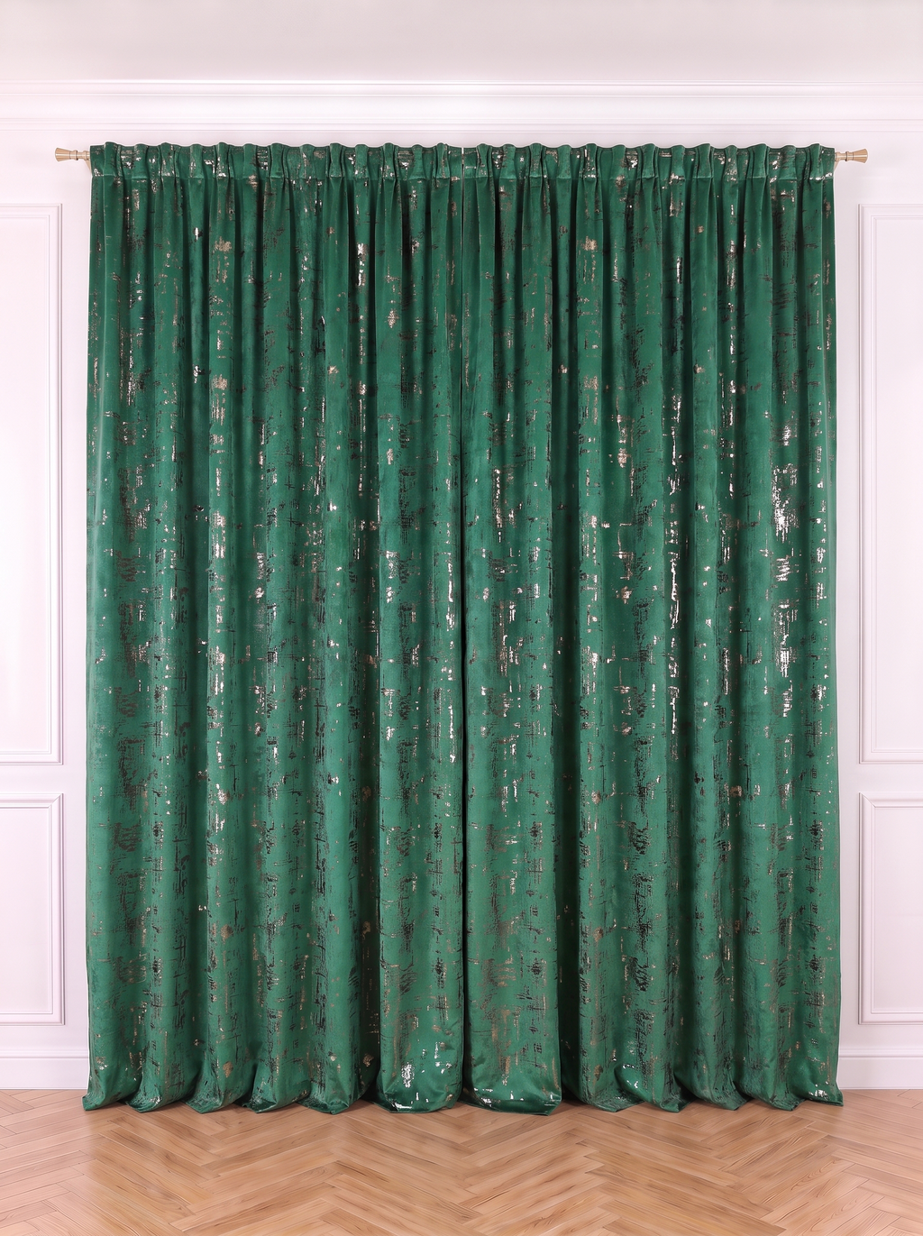 Draperie Catifea Insertii Verde Perdele de Poveste
