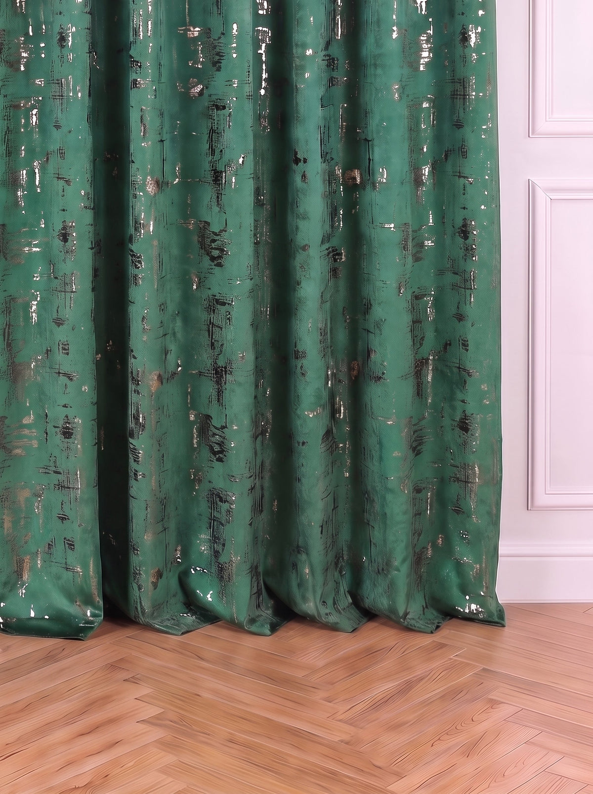 Draperie Catifea Insertii Verde Perdele de Poveste