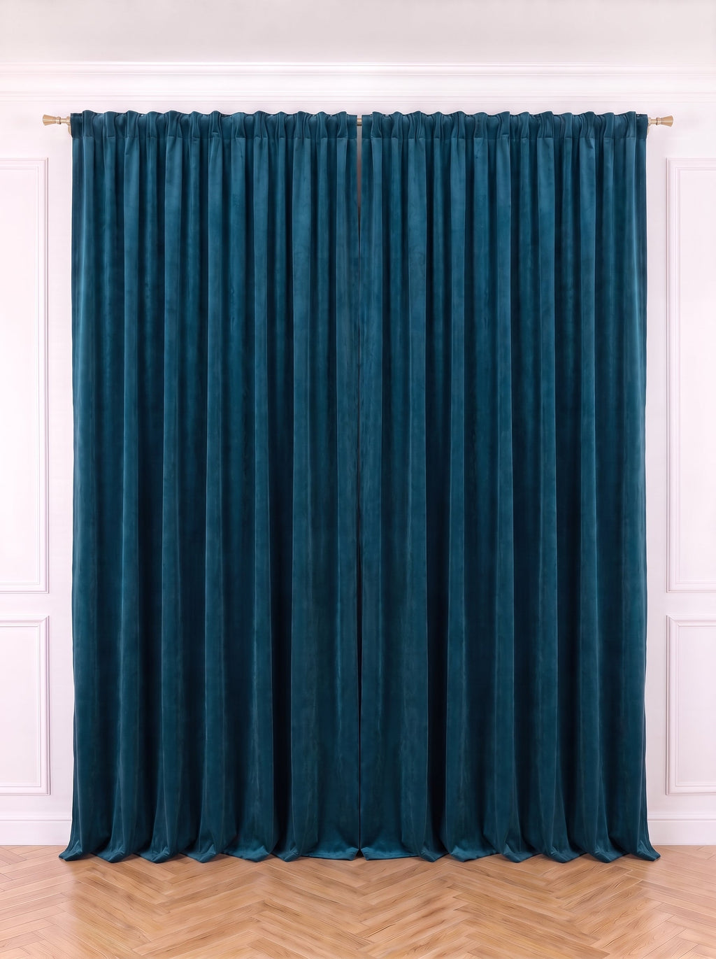 Draperie Catifea Premium Albastru Păun Perdele de Poveste