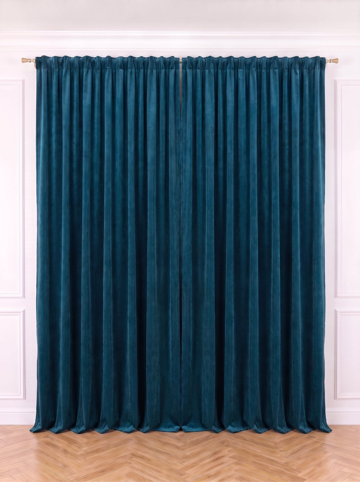 Draperie Catifea Premium Albastru Păun Perdele de Poveste