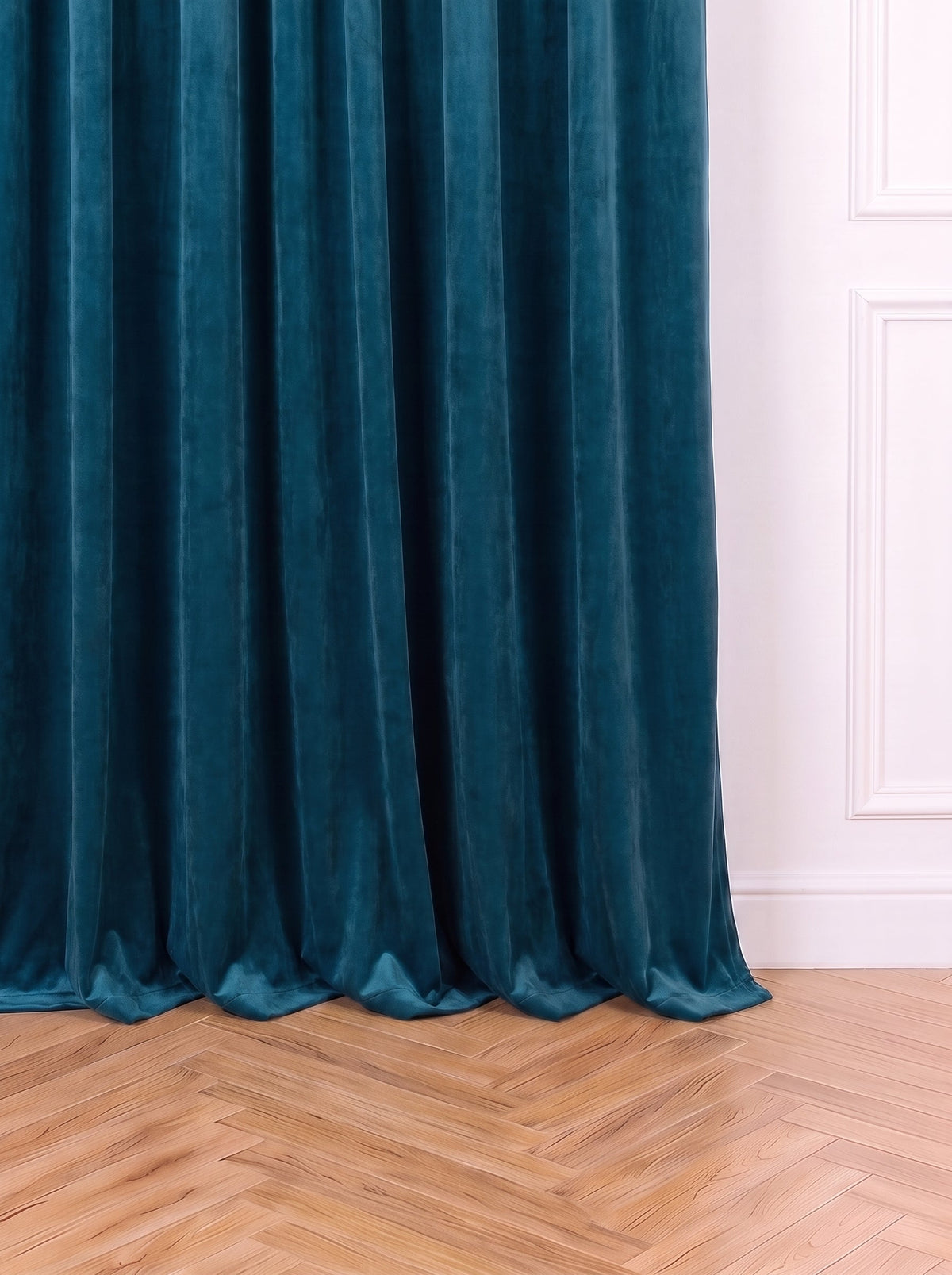 Draperie Catifea Premium Albastru Păun Perdele de Poveste
