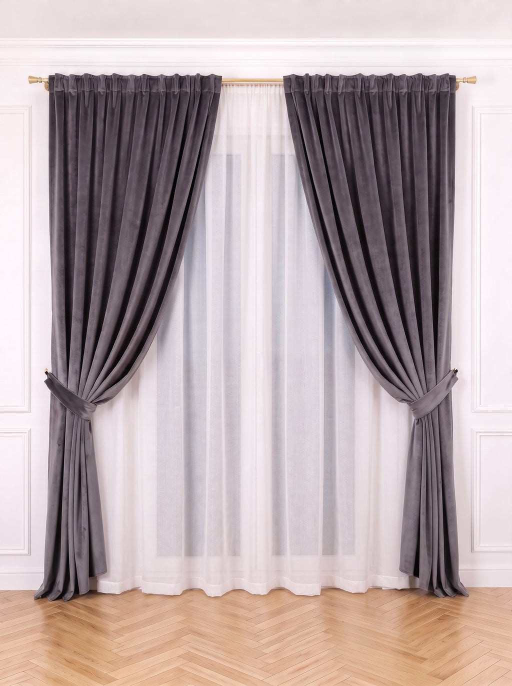 Draperie Catifea Premium Grafit Perdele de Poveste