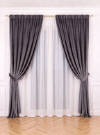 Draperie Catifea Premium Grafit Perdele de Poveste