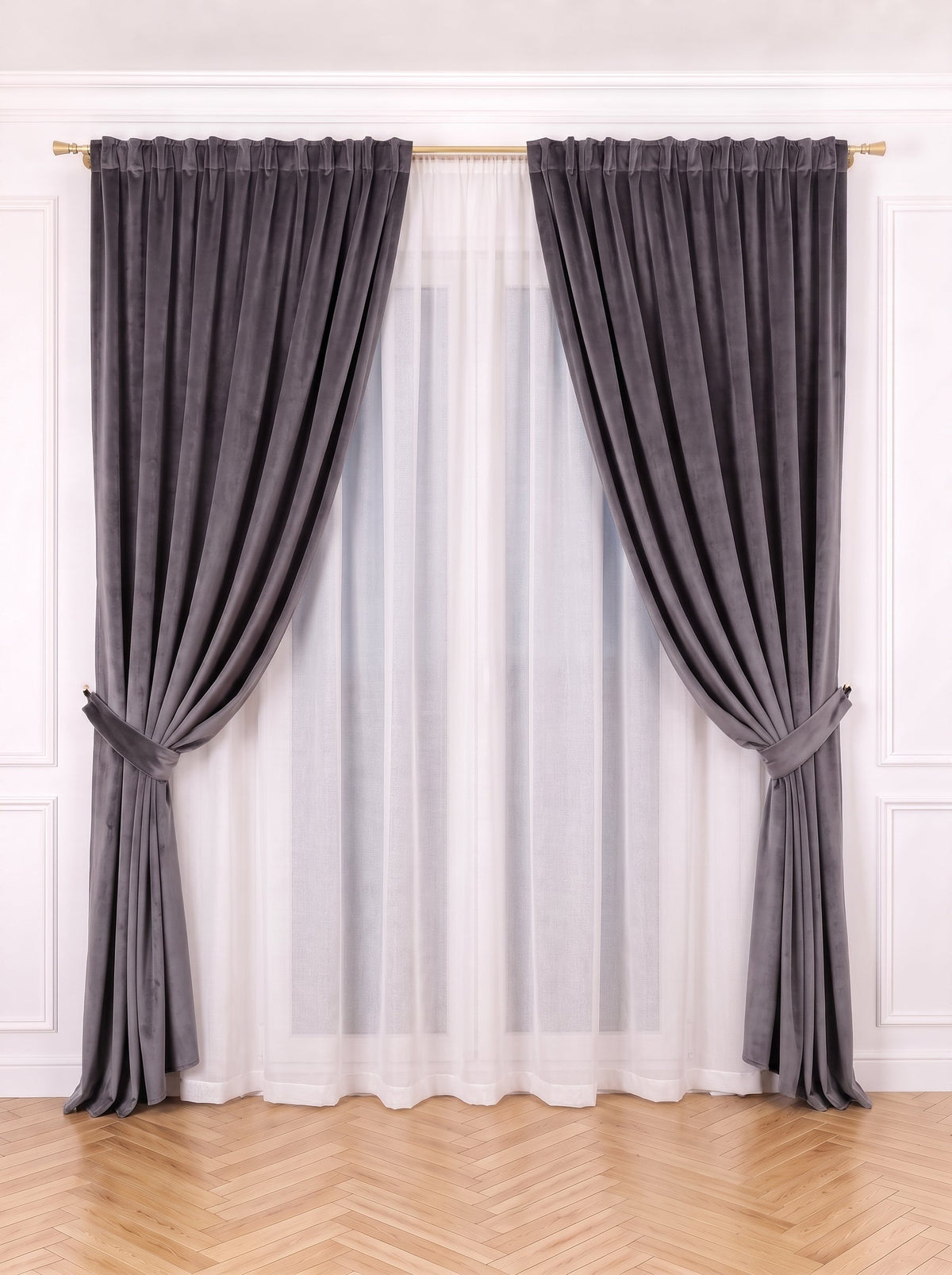 Draperie Catifea Premium Grafit Perdele de Poveste