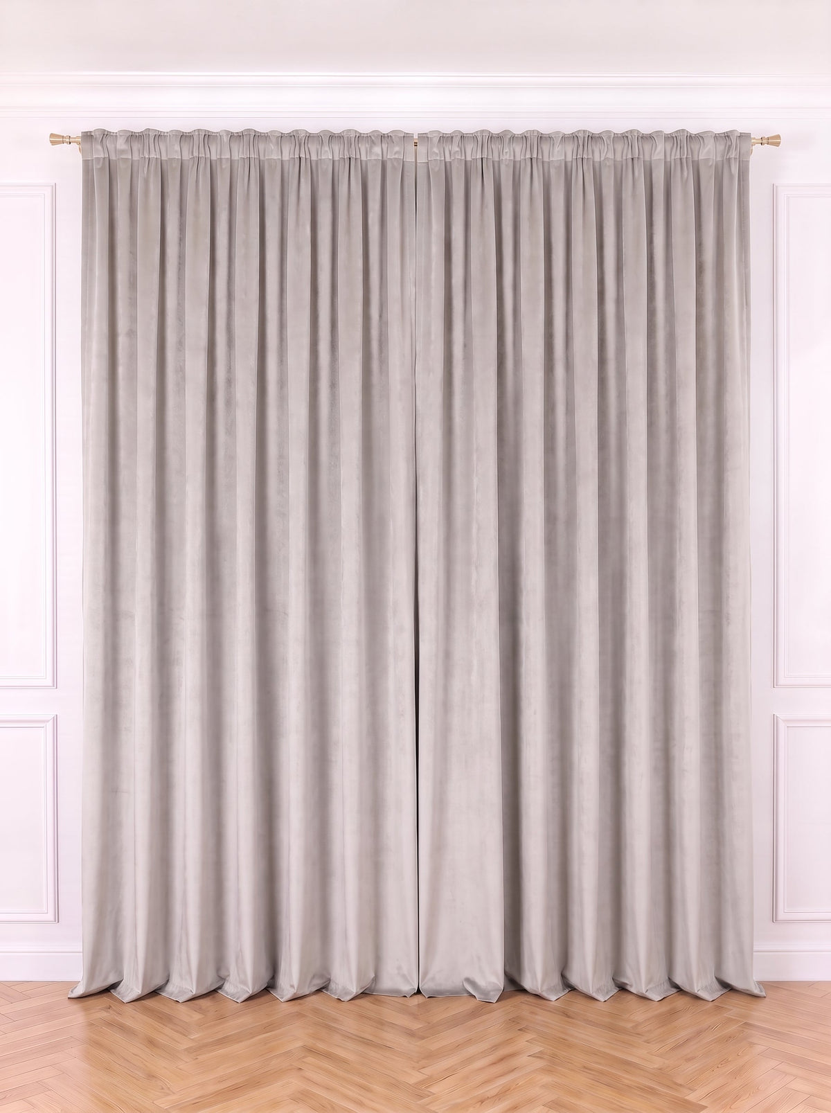 Draperie Catifea Premium Gri Argintiu Perdele de Poveste