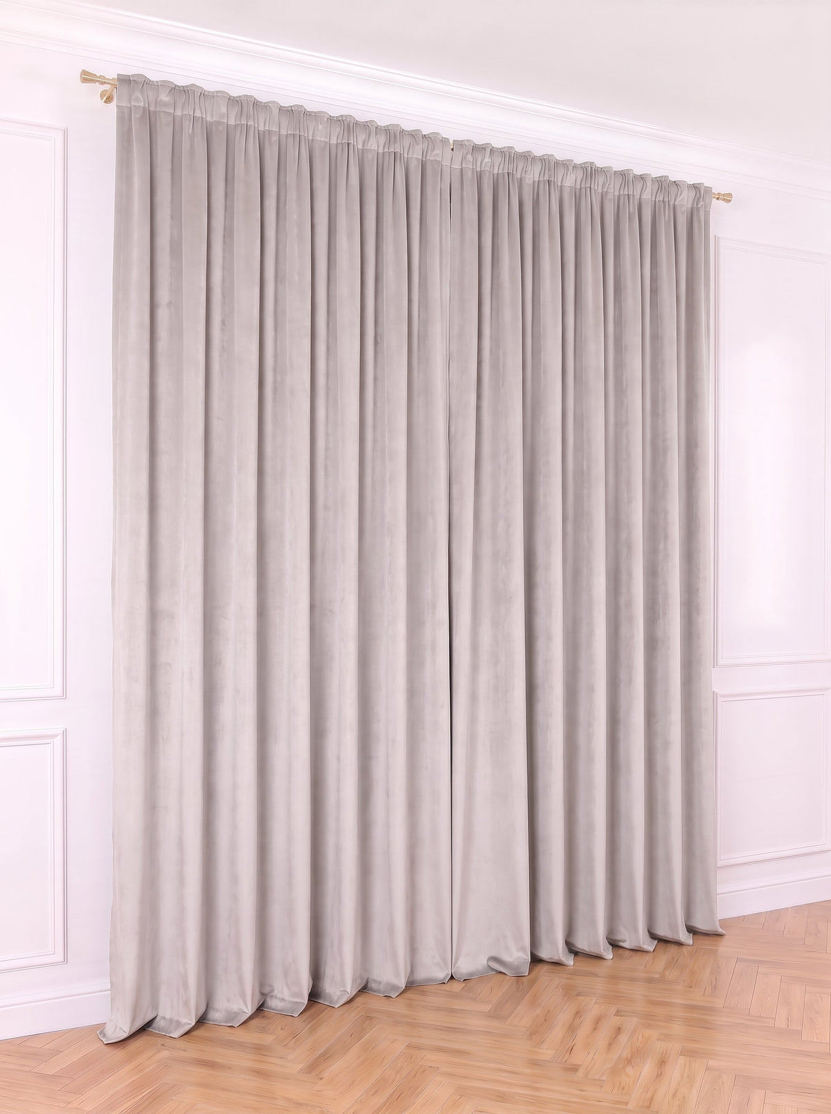 Draperie Catifea Premium Gri Argintiu Perdele de Poveste