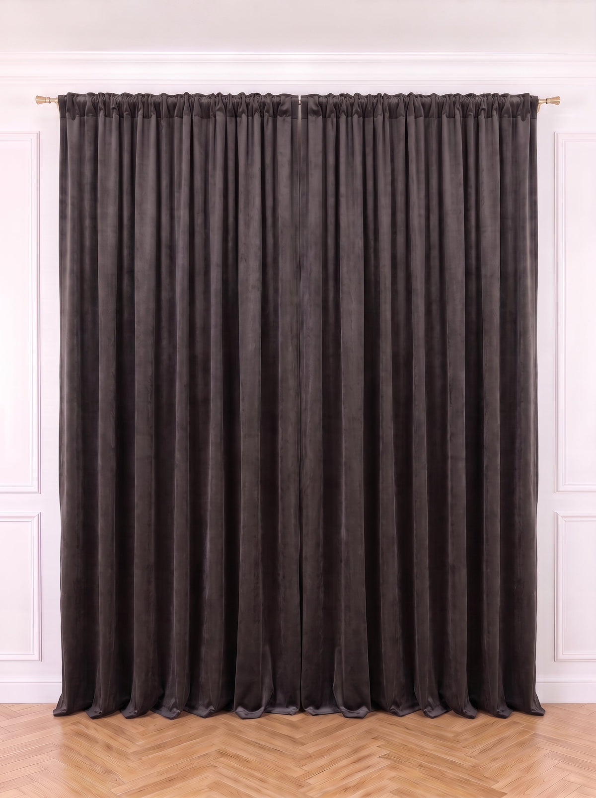 Draperie Catifea Premium Gri Închis Perdele de Poveste