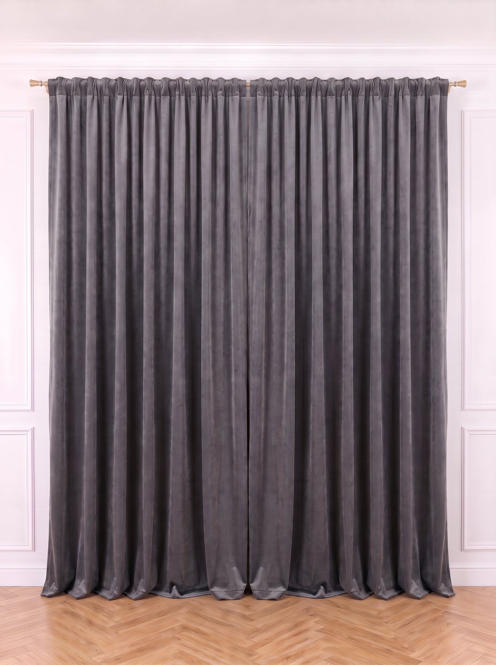 Draperie Catifea Premium Gri Perdele de Poveste