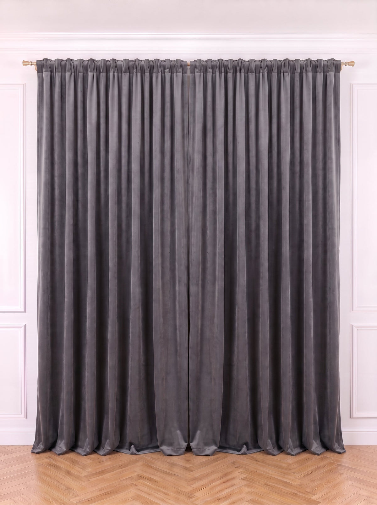 Draperie Catifea Premium Gri Perdele de Poveste