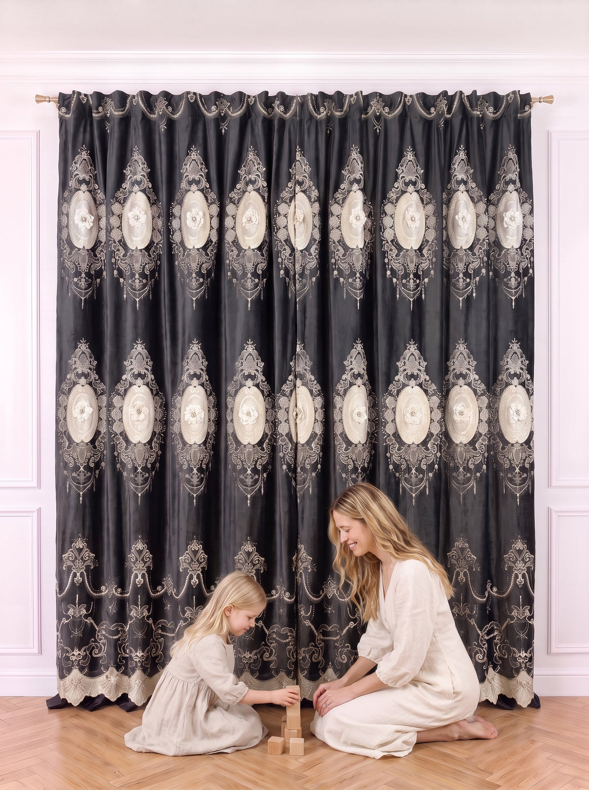 Draperie Catifea Premium Imperial gri Perdele de Poveste