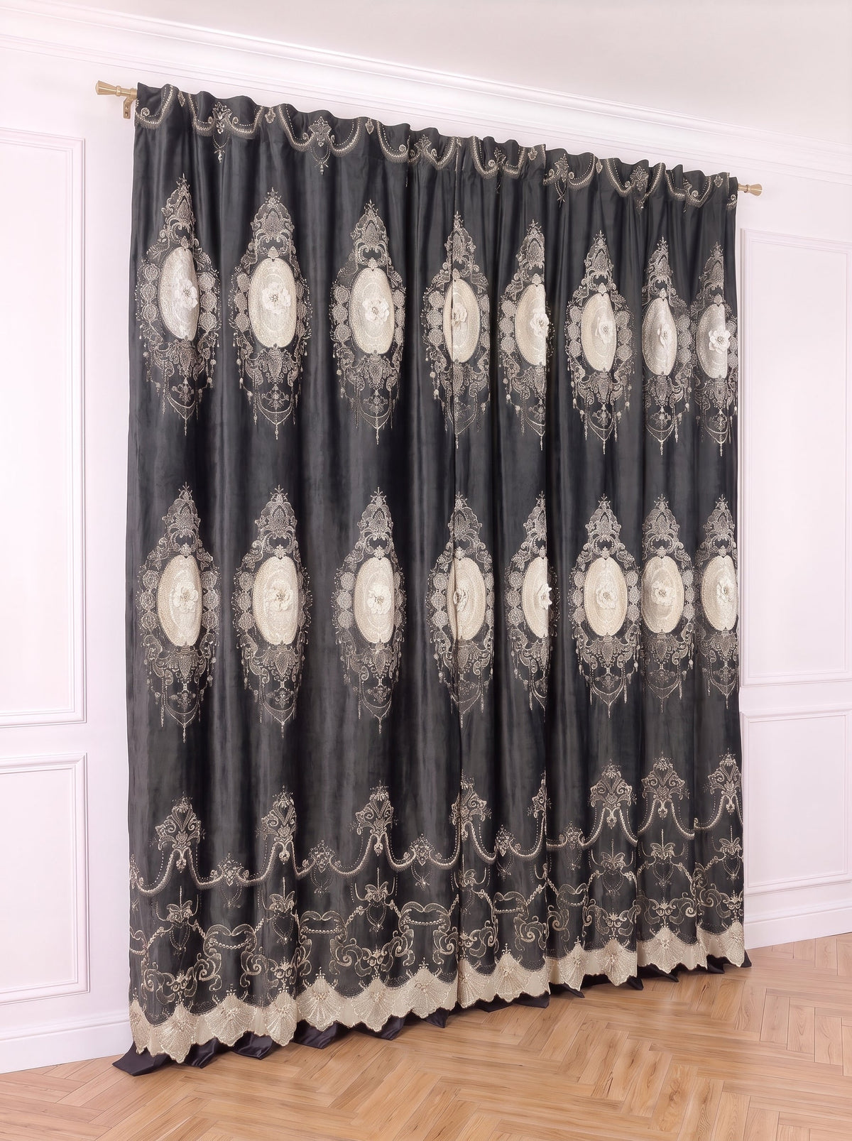 Draperie Catifea Premium Imperial gri Perdele de Poveste