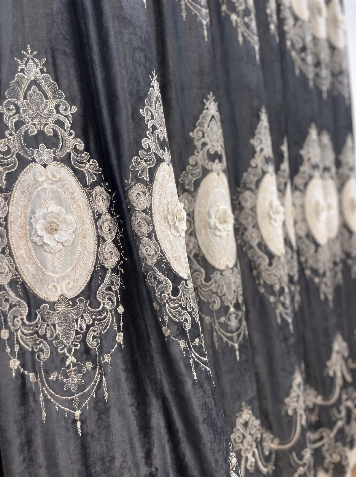 Draperie Catifea Premium Imperial gri Perdele de Poveste