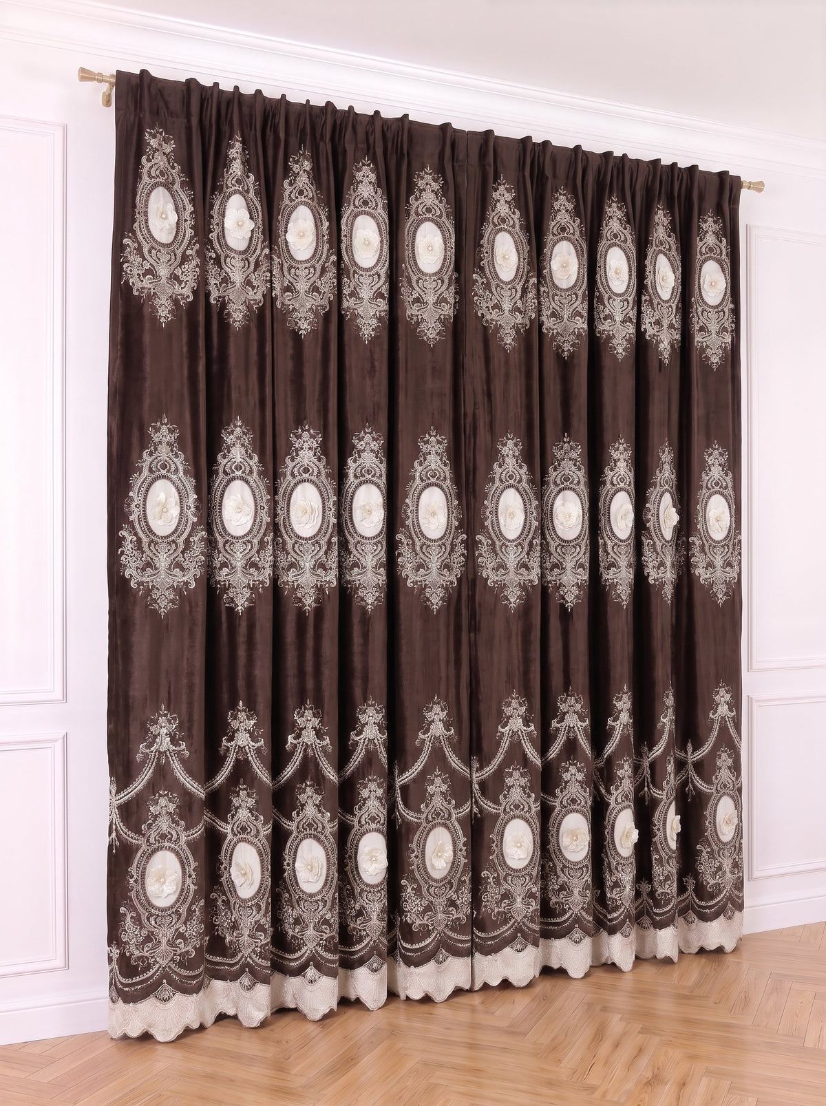 Draperie Catifea Premium Imperial maro Perdele de Poveste