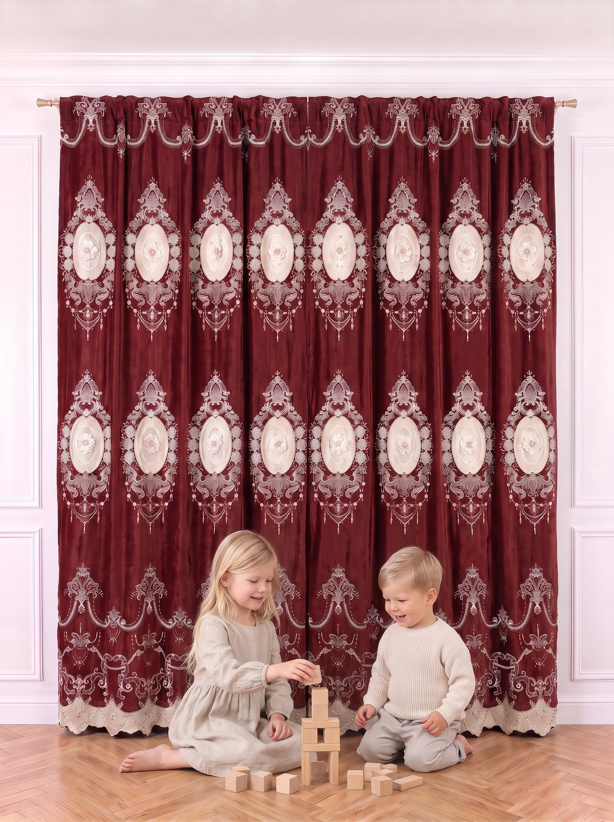 Draperie Catifea Premium Imperial roșu Perdele de Poveste