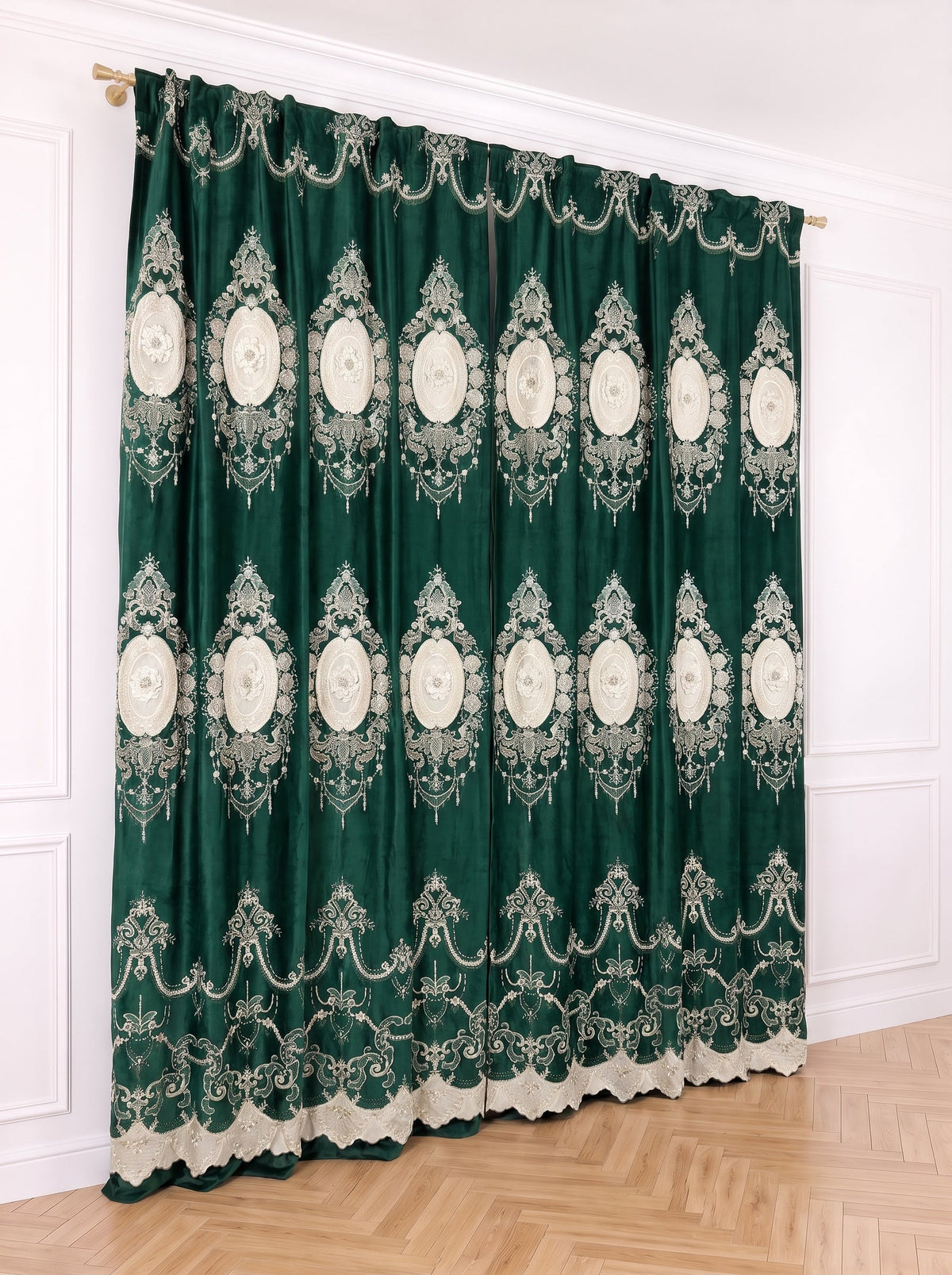 Draperie Catifea Premium Imperial verde Perdele de Poveste