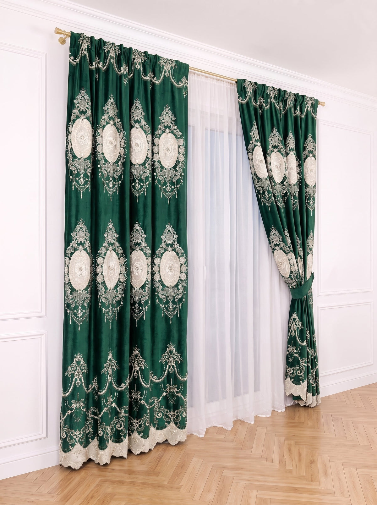 Draperie Catifea Premium Imperial verde Perdele de Poveste