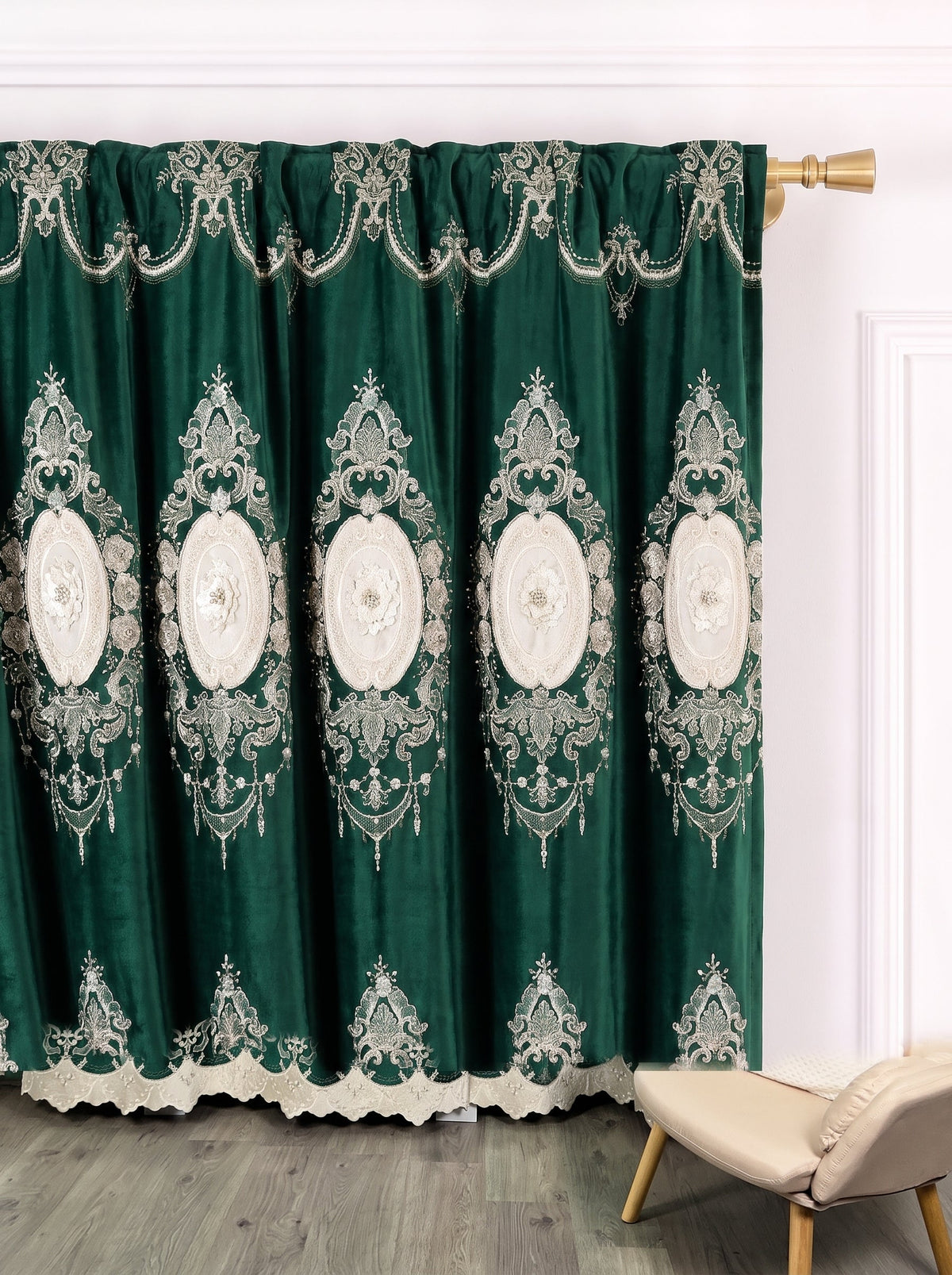 Draperie Catifea Premium Imperial verde Perdele de Poveste