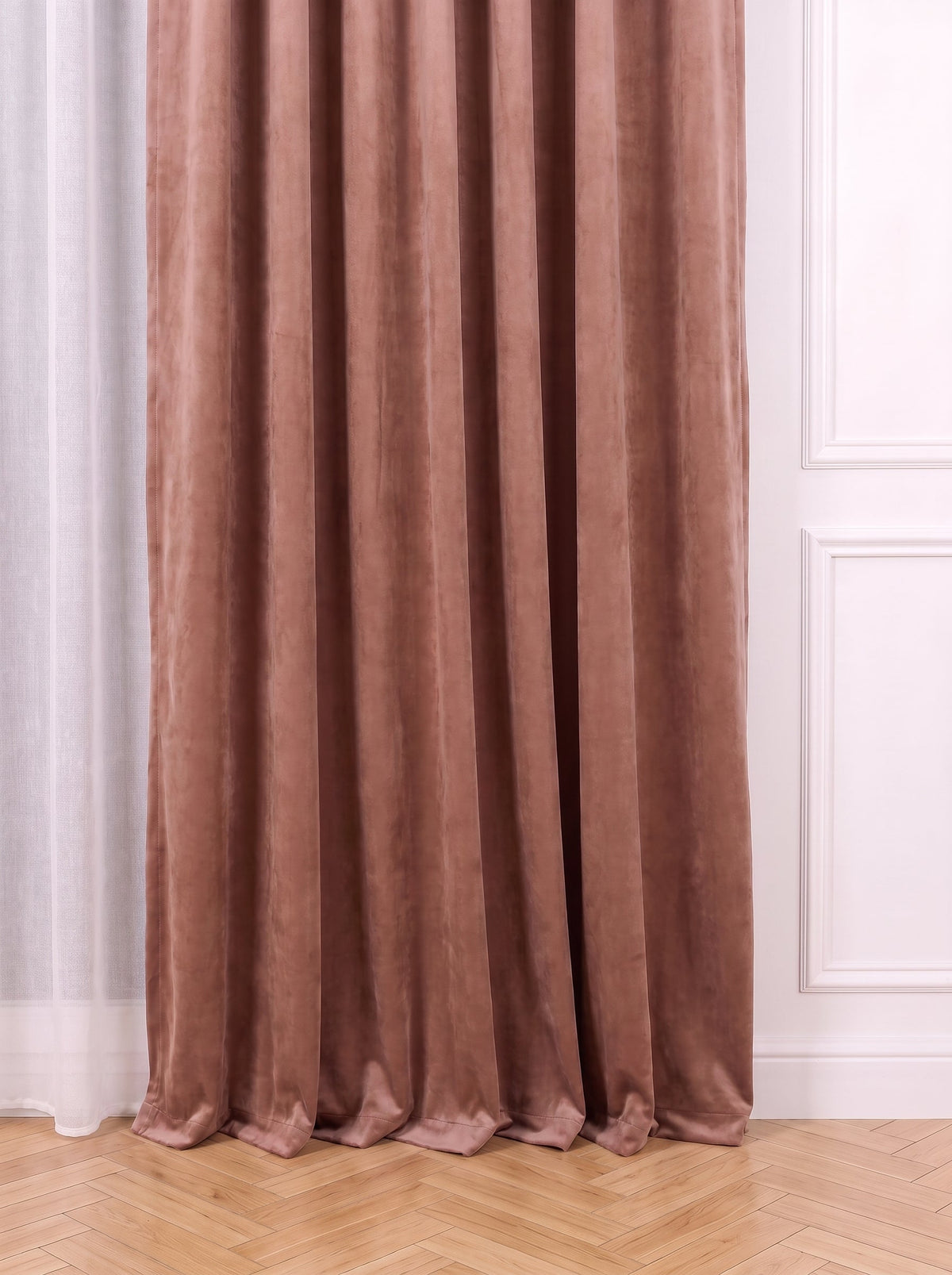 Draperie Catifea Premium Roz Prăfuit Perdele de Poveste