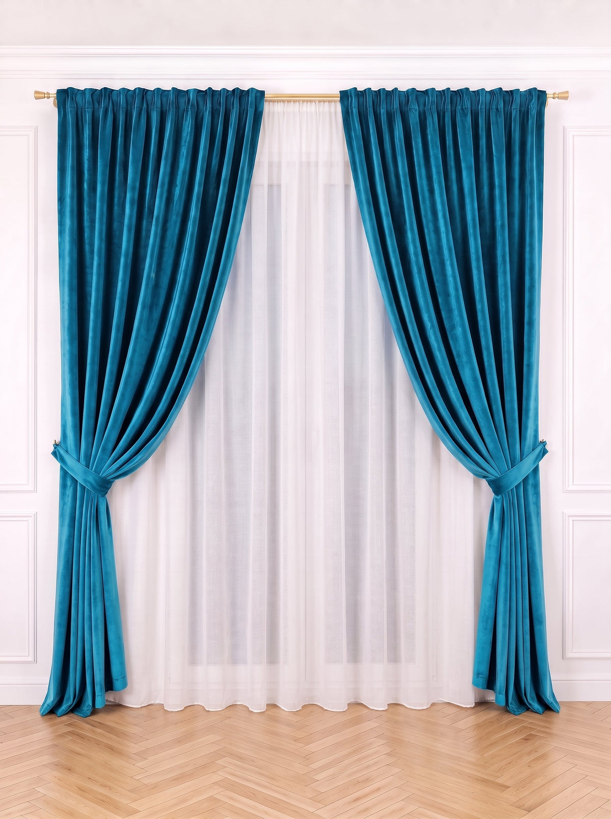 Draperie Catifea Premium Turcoaz Perdele de Poveste