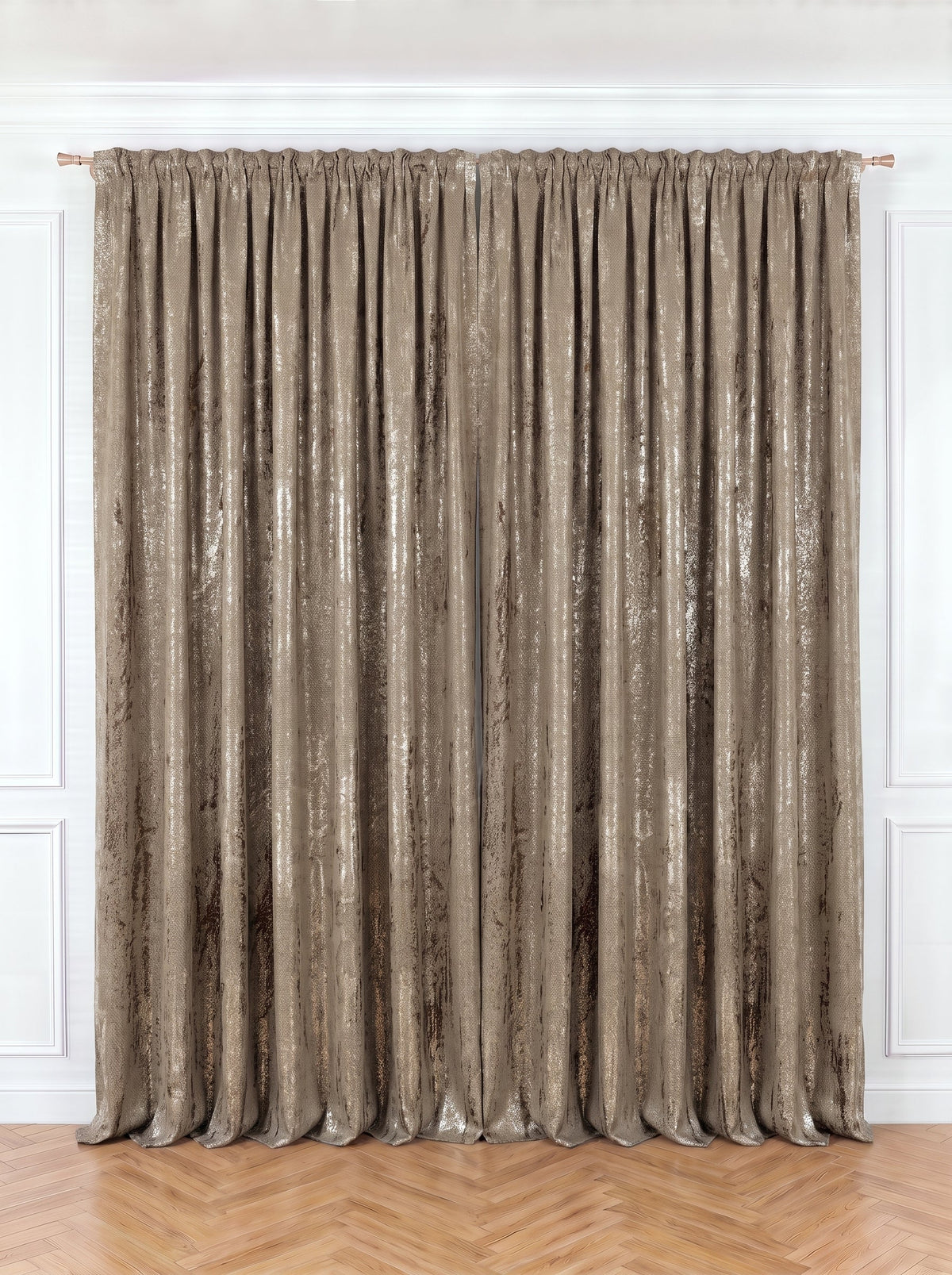 Draperie crem\capucino model nisip Perdele de Poveste