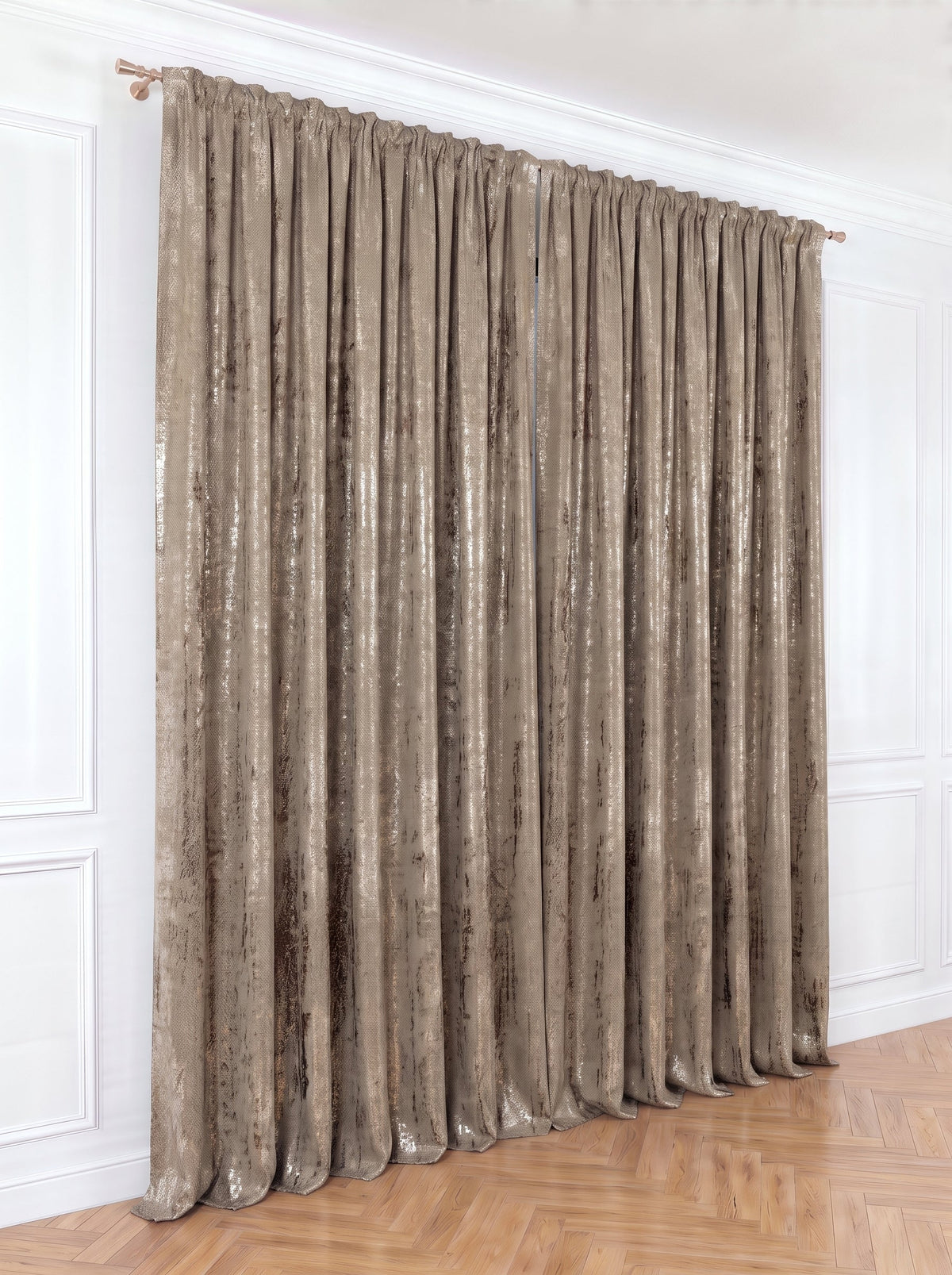 Draperie crem\capucino model nisip Perdele de Poveste