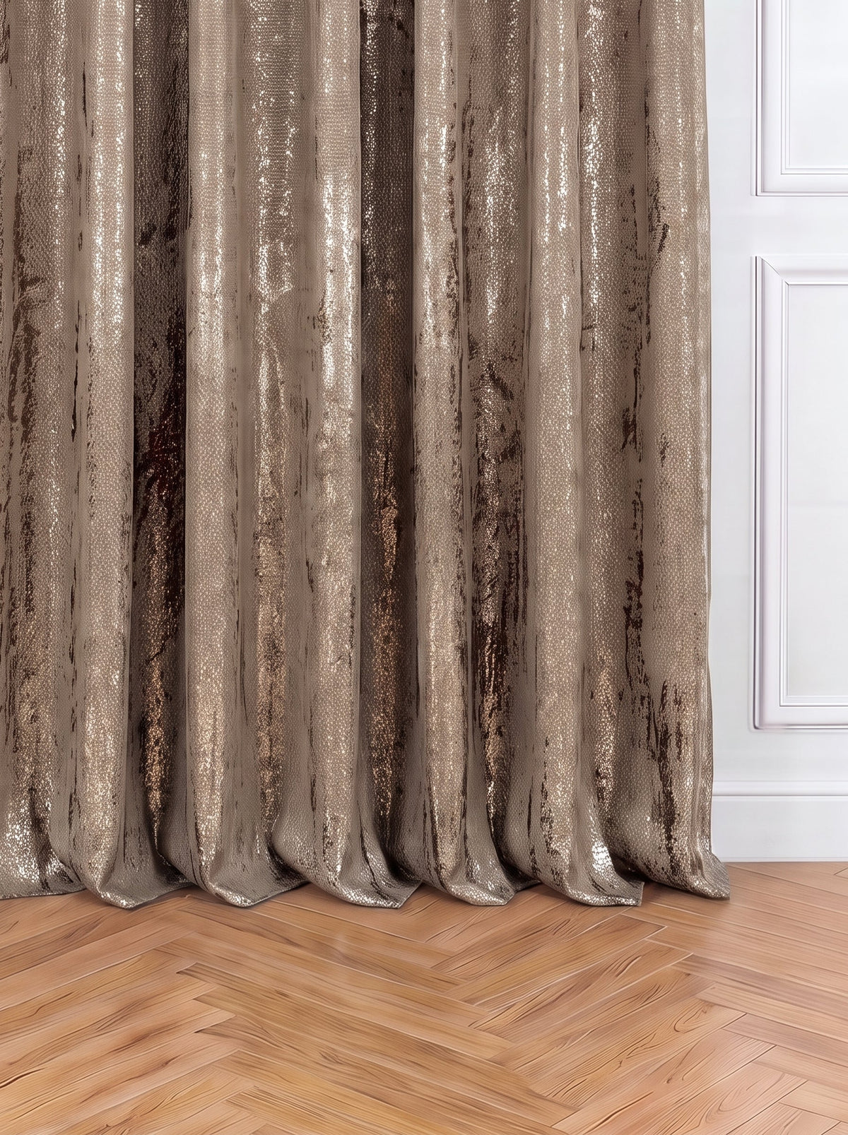 Draperie crem\capucino model nisip Perdele de Poveste