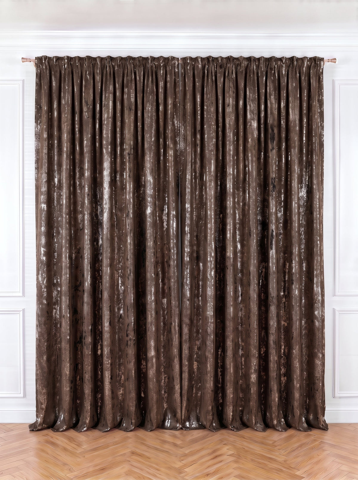 Draperie maro model nisip Perdele de Poveste