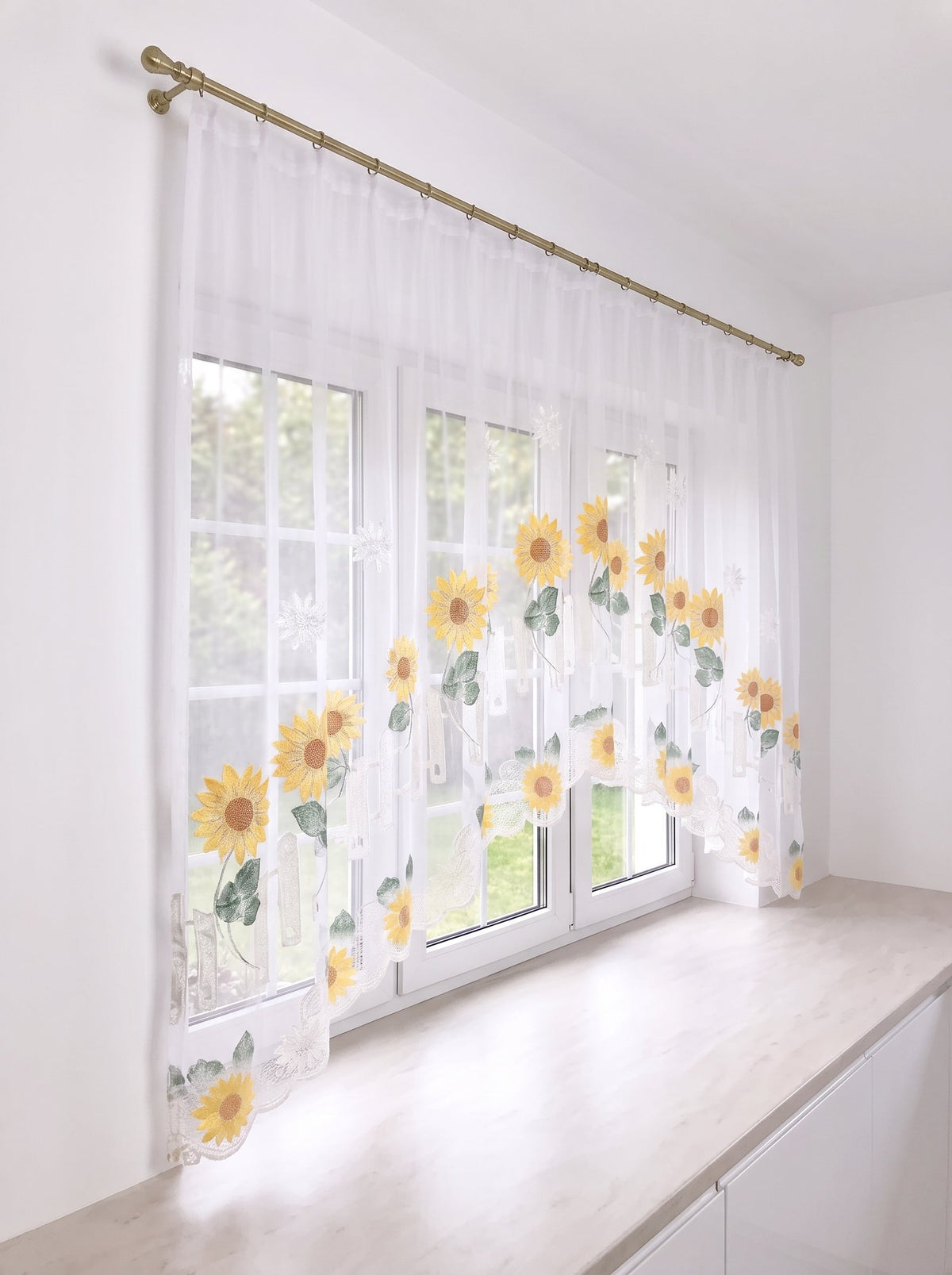 Perdea Bucătărie model Floarea Soarelui - 3 m L Perdele de Poveste