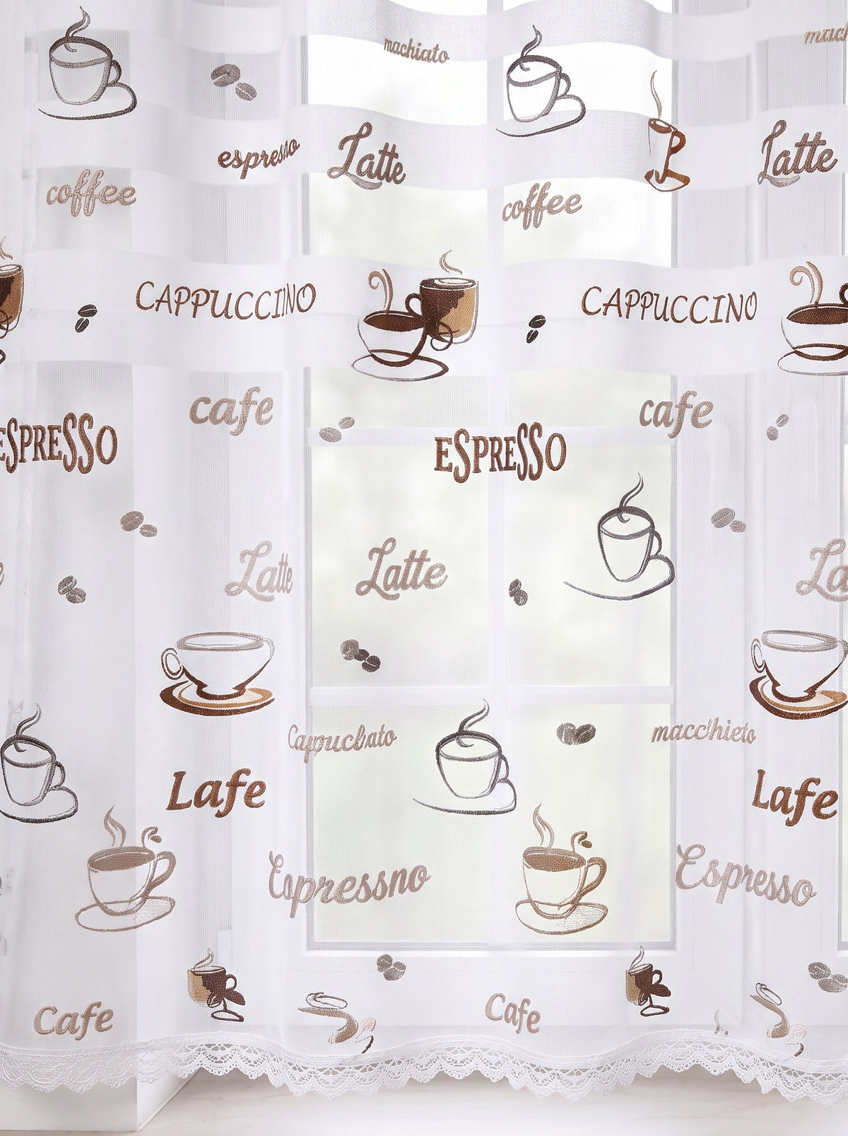 Perdea de Bucătărie Model Cafea Perdele de Poveste
