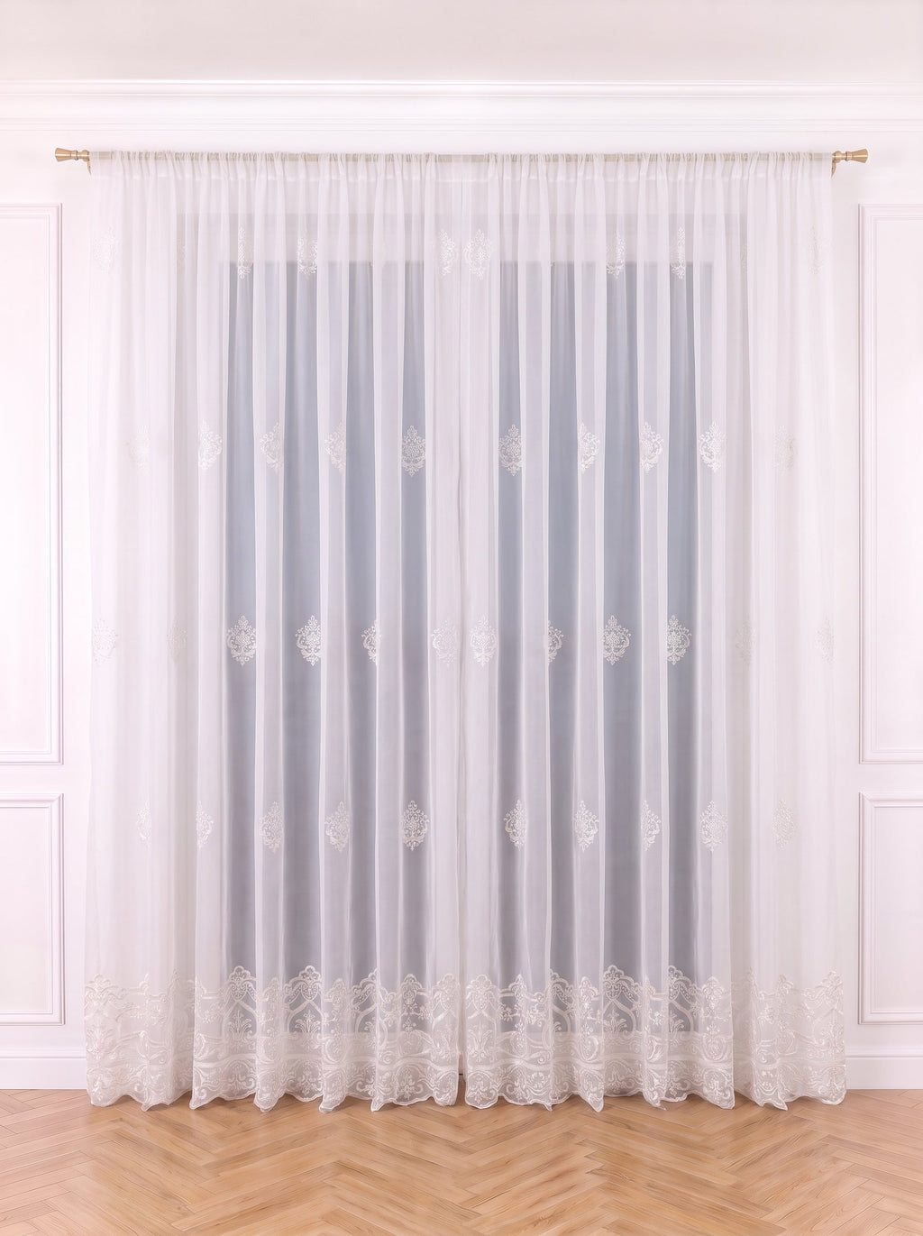 Perdea Florenza · broderie medalion complexă Perdele de Poveste