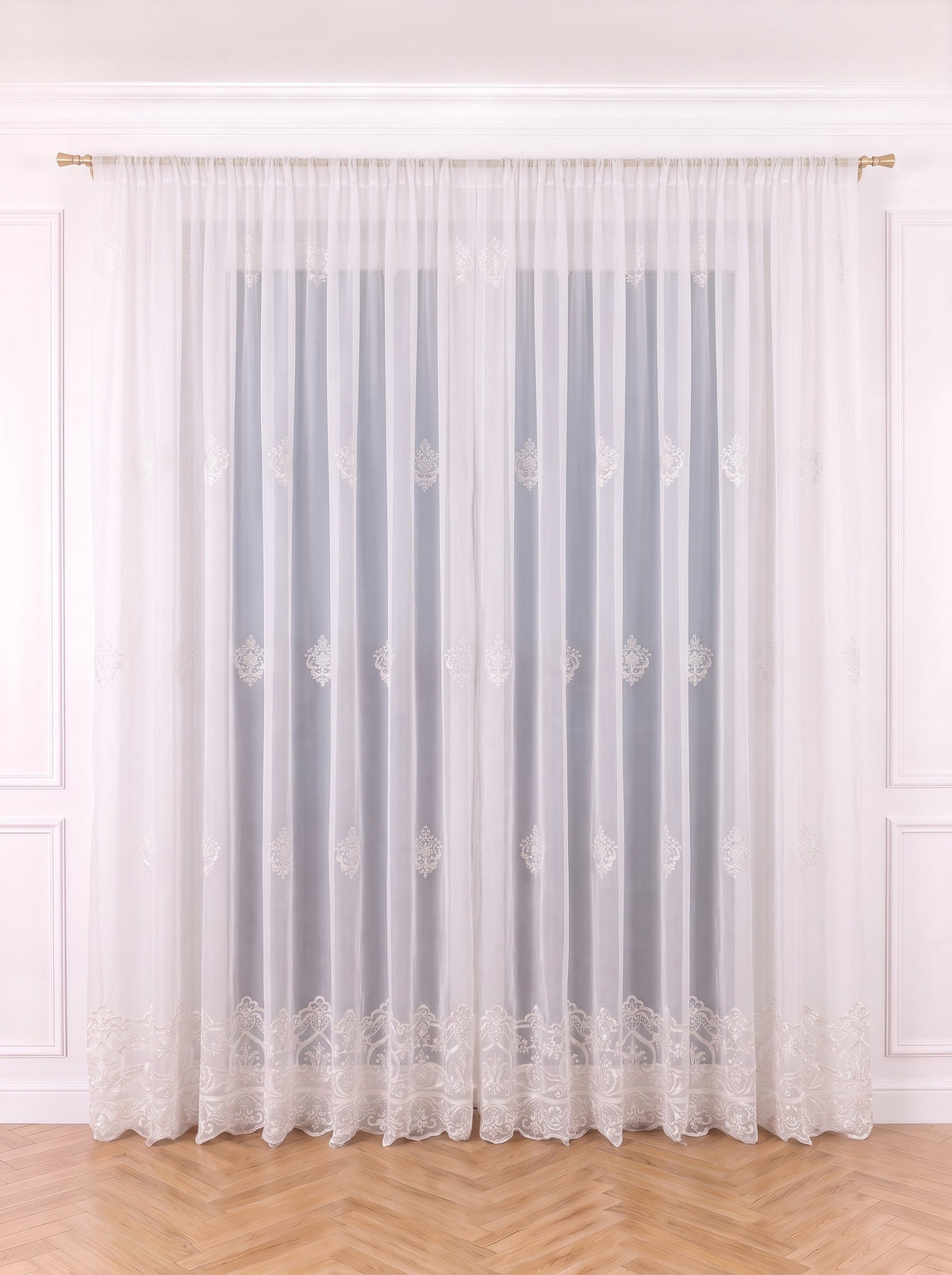 Perdea Florenza · broderie medalion complexă Perdele de Poveste