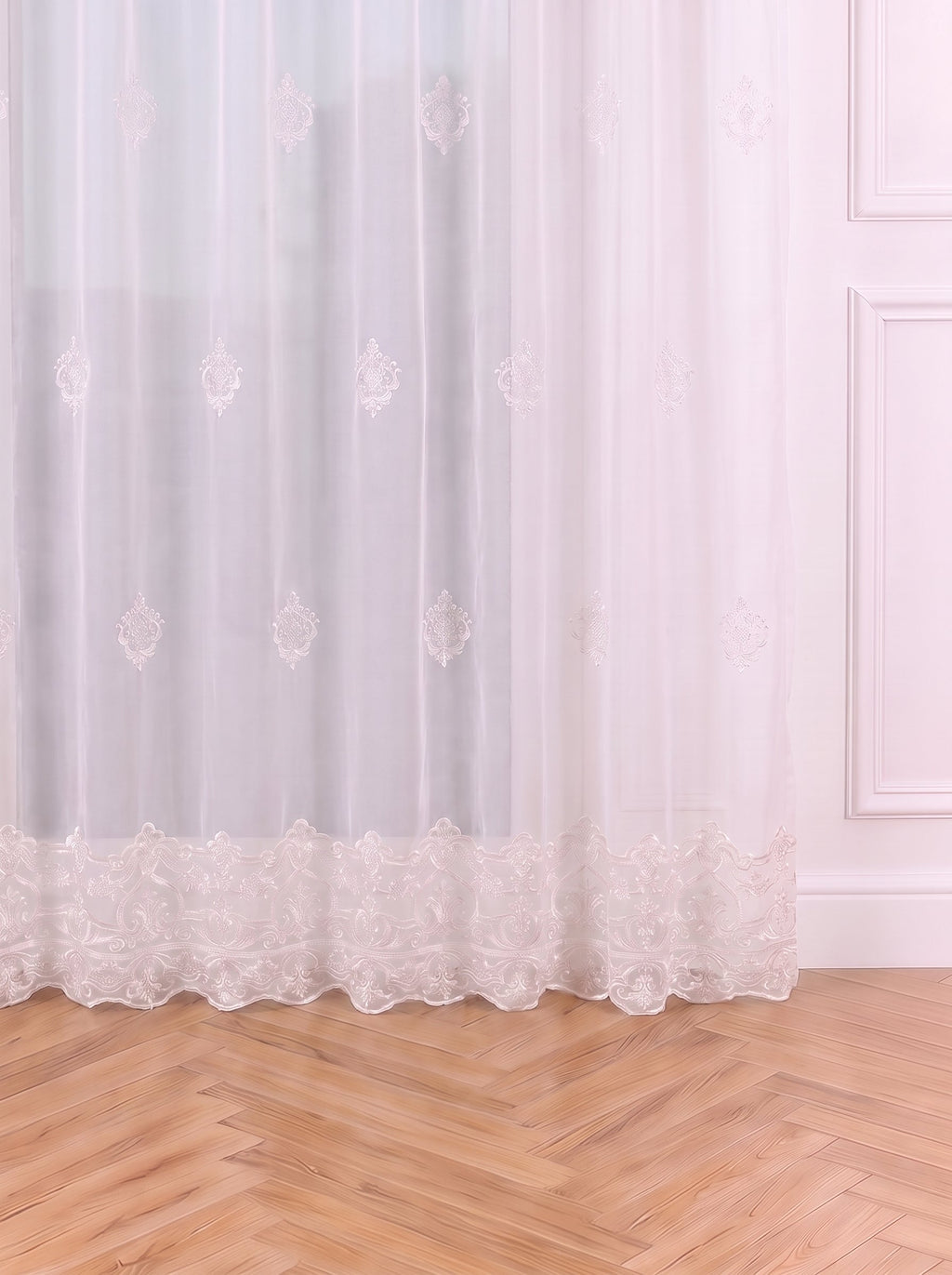 Perdea Florenza · broderie medalion complexă Perdele de Poveste