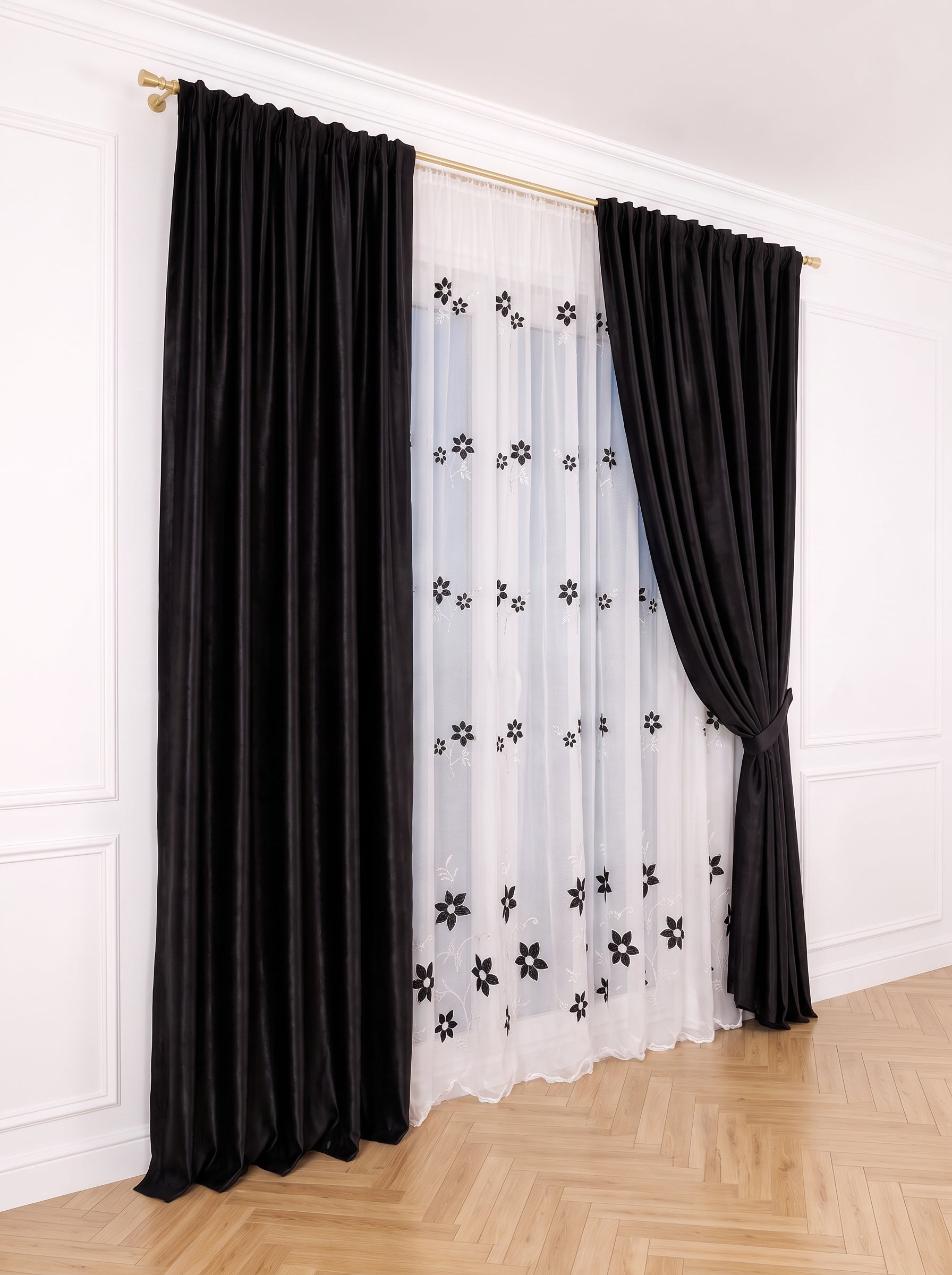 Set Perdea si Draperie Catifea Premium Romelia Perdele de Poveste